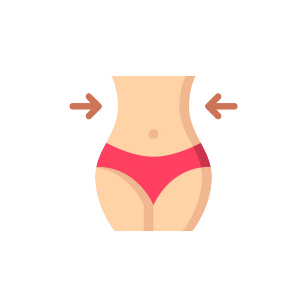 女性腰平图标。像素完美。移动和网络。图片下载