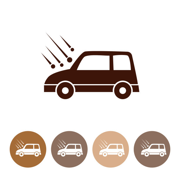 平面设计汽车保险图标图片下载