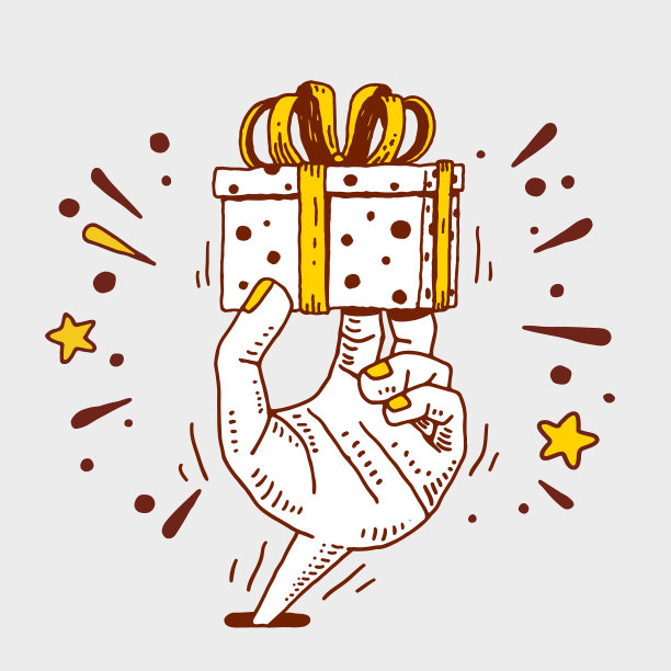 拿着礼物图片下载