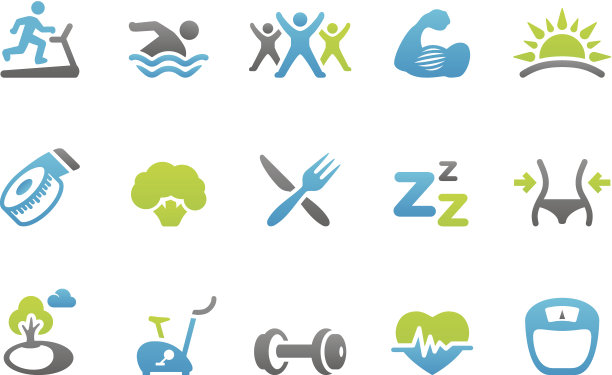 邮票图标-健康的生活方式图片下载