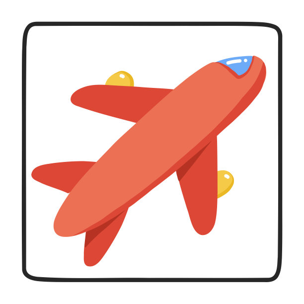 插图的飞机在卡通风格。图片下载