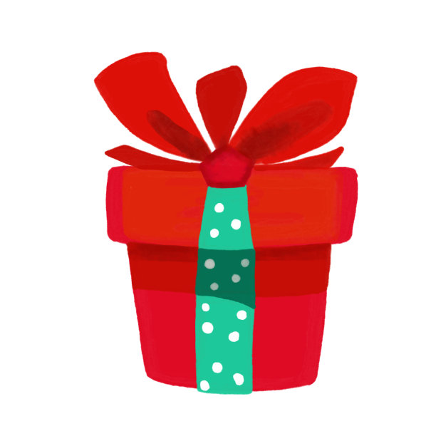 水彩画和可爱的红色礼盒与丝带隔离在白色背景。数字绘画的图标插图。圣诞节和新年的节日元素装饰。图片下载