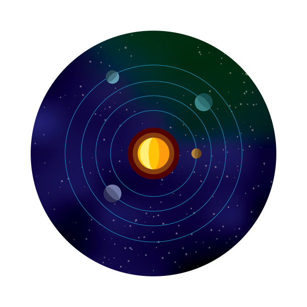 太阳系空间图标图片下载