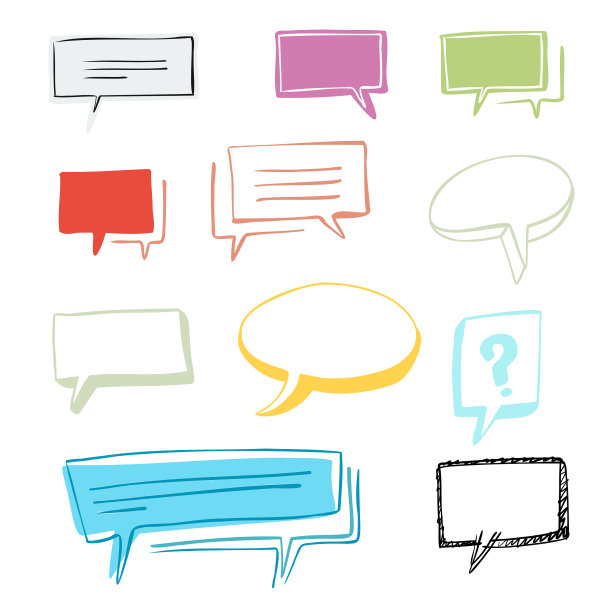 演讲和思想气球图片下载