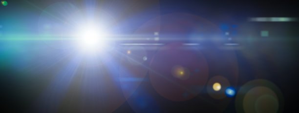 手电筒和镜头光晕图片下载