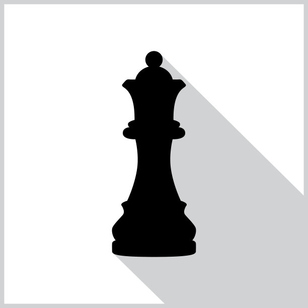 皇后棋子影子图标图片下载