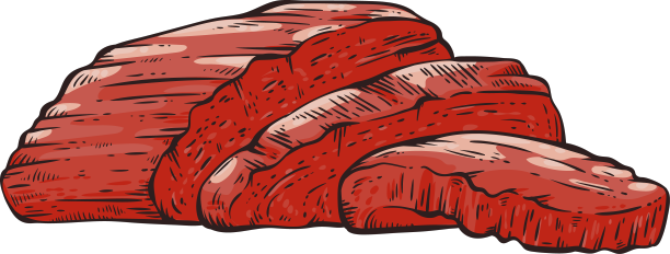 牛里脊切片，红肉切片图片下载