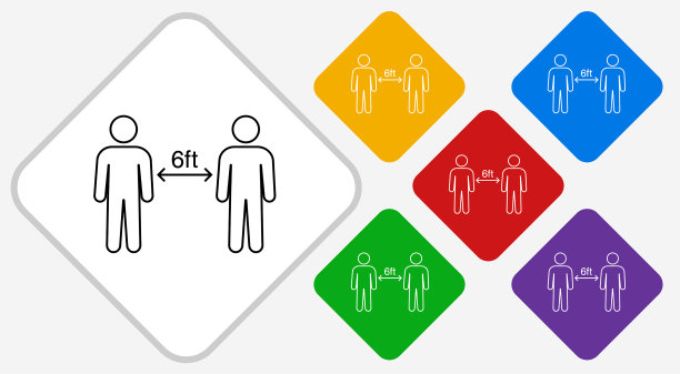 社交距离两人图标图片下载
