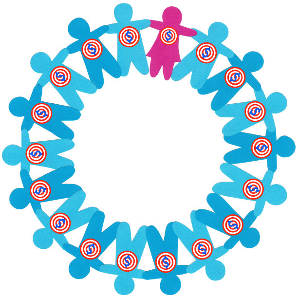 美元的目标是蓝色男孩和粉色女孩图片下载