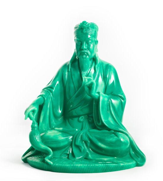 智慧绿玉佛与剪道图片下载