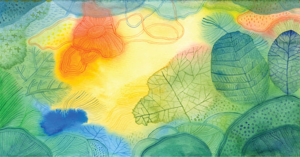 水彩画涂鸦背景图片下载