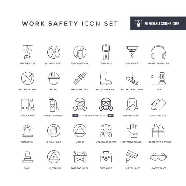 可编辑的描边线图标图片下载