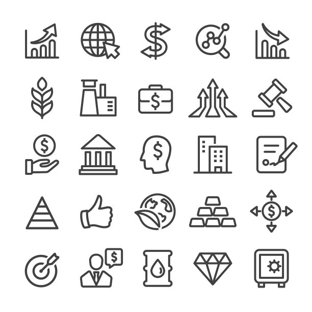 投资图标集-智能线路系列图片下载