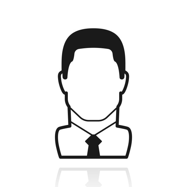 商人。白色背景上反射的图标图片下载