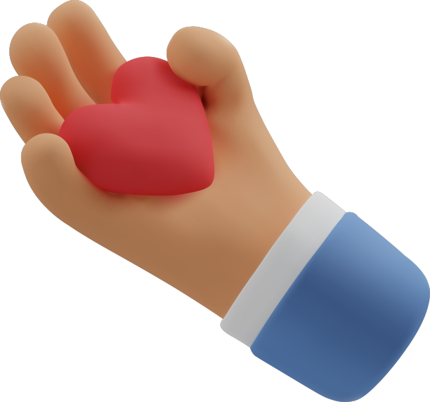 3d图标心脏在手图片下载