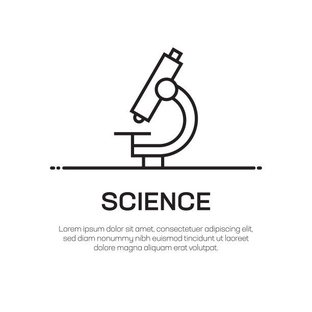 科学矢量线图标-简单的细线图标，优质的设计元素图片下载