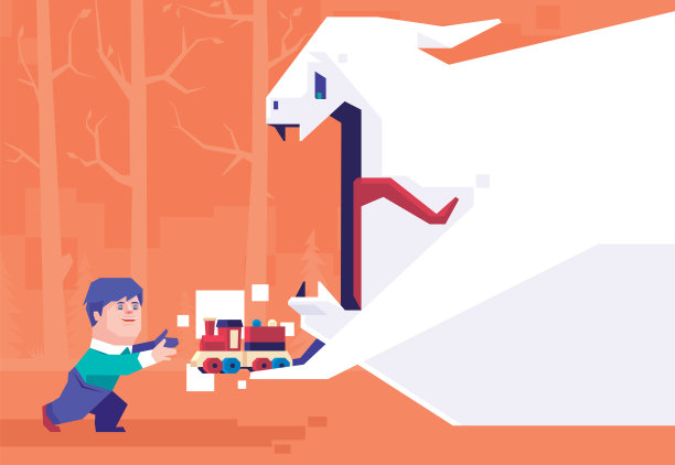 幽灵抱着玩具火车和遇见男孩图片下载