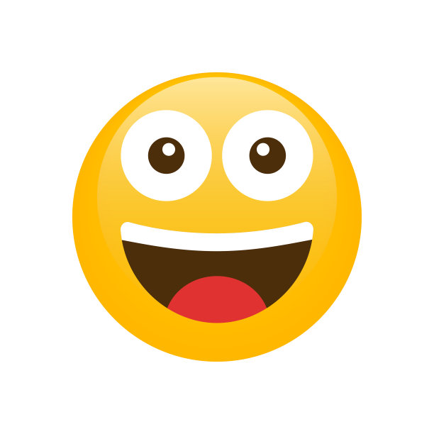 微笑的牙齿-表情符号图标。表情符号。微笑。情感。有趣的卡通。社交媒体。向量iluustration图片下载