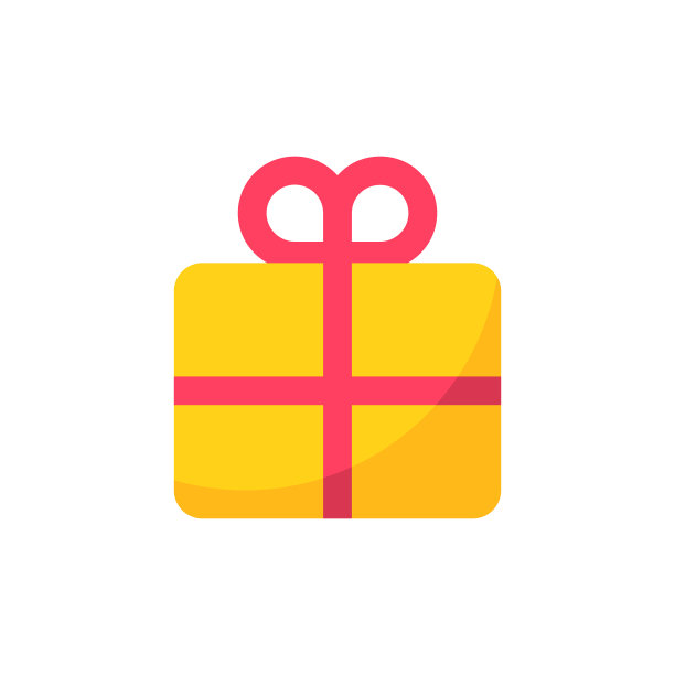 礼物平面图标。像素完美。移动和网络。图片下载