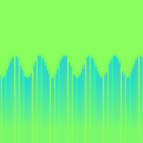 音乐音量在黄色背景中波动图片下载