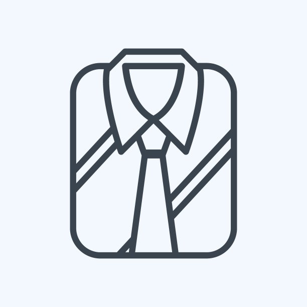 图标正式的衬衫。适合男性佩戴的饰品符号。行风格。简单的设计可编辑。设计模板向量。简单的符号说明图片下载