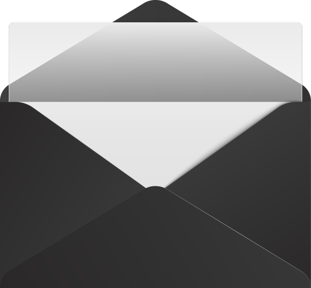 逼真的黑色信封打开信封模型图片下载