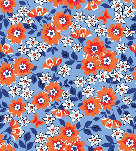 花卉无缝模式。图片下载