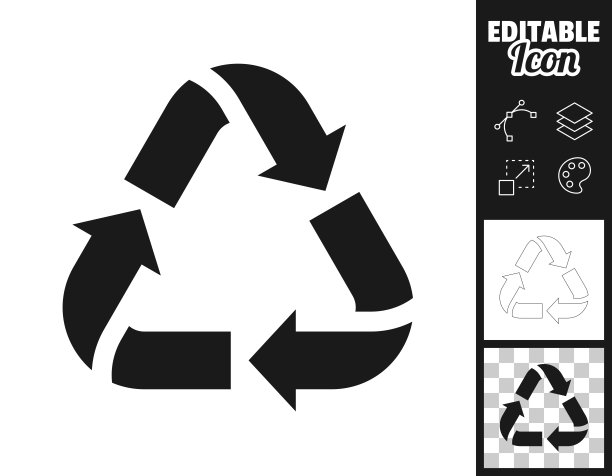 “回收利用”。图标设计。轻松地编辑图片下载
