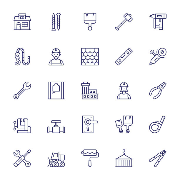 构造可编辑的描边线图标图片下载