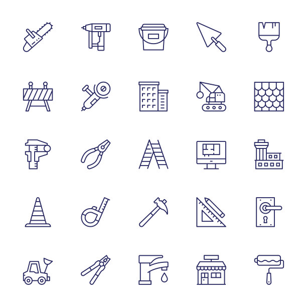 构造可编辑的描边线图标图片下载