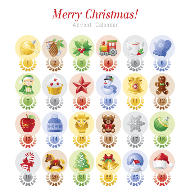 圣诞节到来的日历图片下载