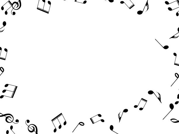 覆盖白色背景音符标志图片下载