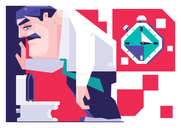 伤心的商人看着抽水马桶图片下载