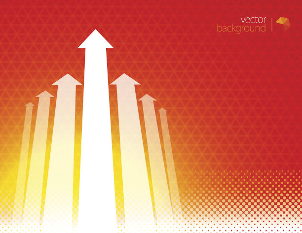 橙色背景与淡白方向箭头模式图片下载