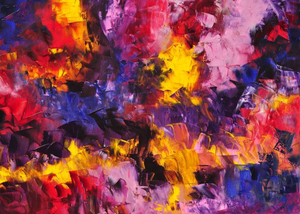 抽象多彩的当代艺术绘画图片下载
