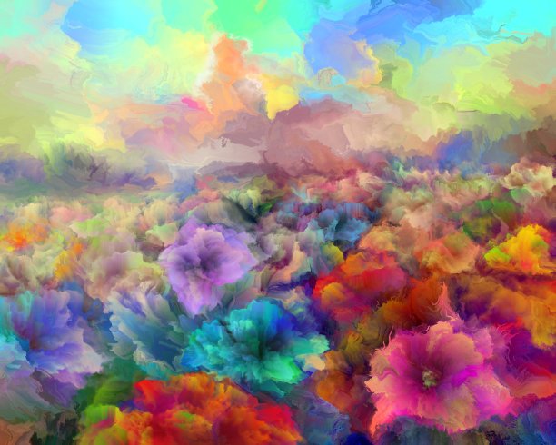 春天开花的草地图片下载