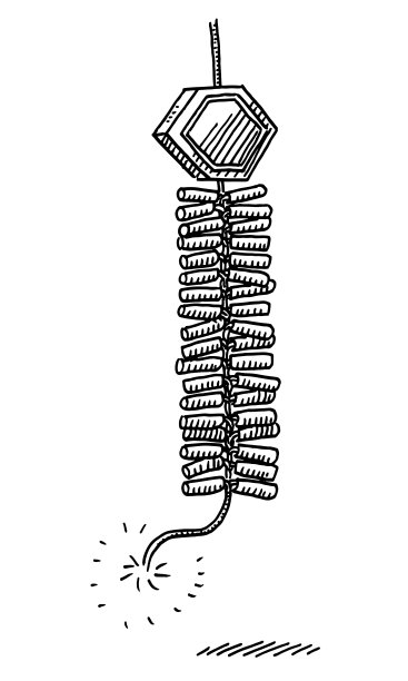中国新年爆竹画图片下载