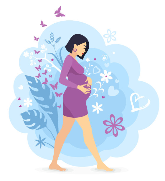 怀孕。未来母亲关怀积极的情感。图片下载