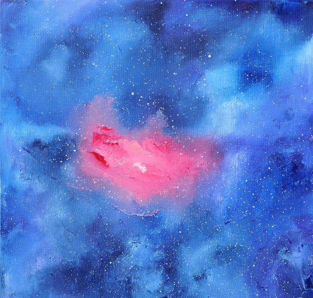 银河系星云当代艺术绘画图片下载