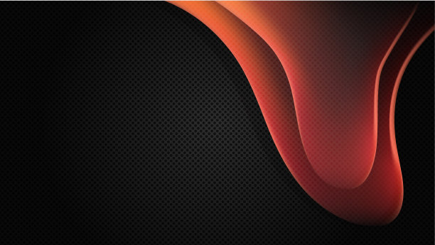 抽象背景波。黑色和红色抽象背景为壁纸奥德名片图片下载