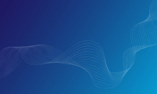 使用混合工具创建带有线条的蓝色波浪图片下载