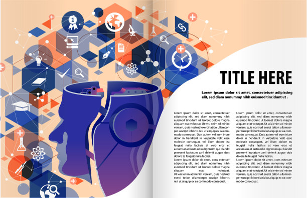 书籍或杂志插图模板图片下载