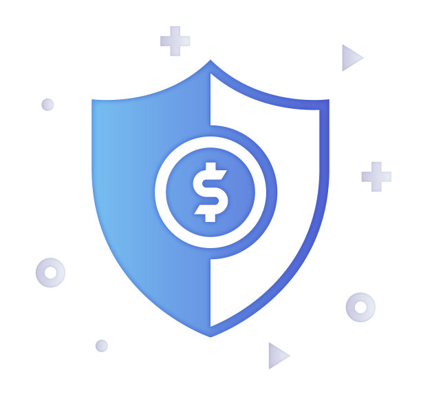 贸易保护主义渐变颜色剪纸图标设计图片下载