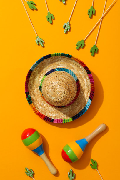 五月五日节概念构图，俯视图图片下载