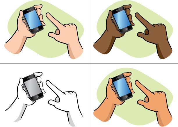 双手使用智能手机是理想的民族教育图片下载