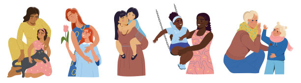 母女二人图片下载