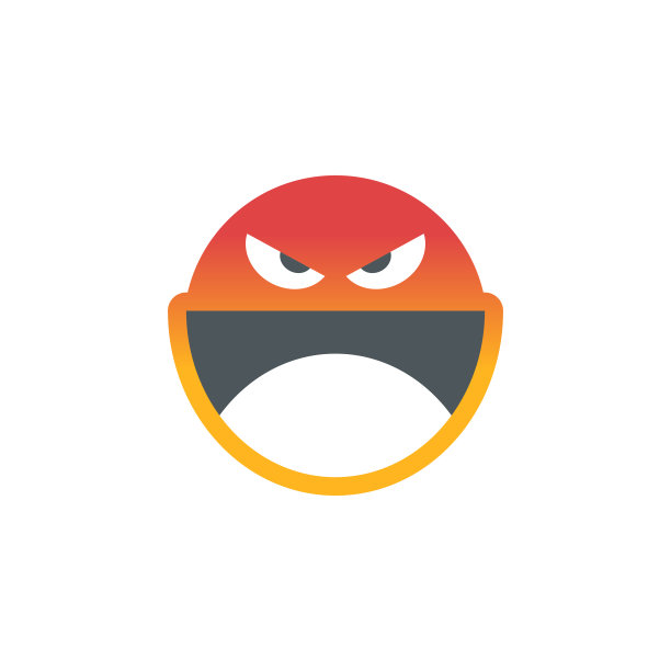 可爱的表情，愤怒的脸图标图片下载