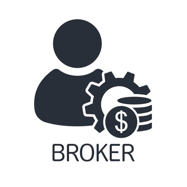 专业的中介。股票市场交易的登记。代理。矢量插图图标隔离在白色背景上。图片下载