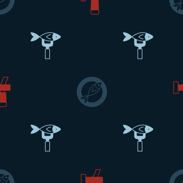 把啤酒龙头、干鱼和无缝图案图片下载