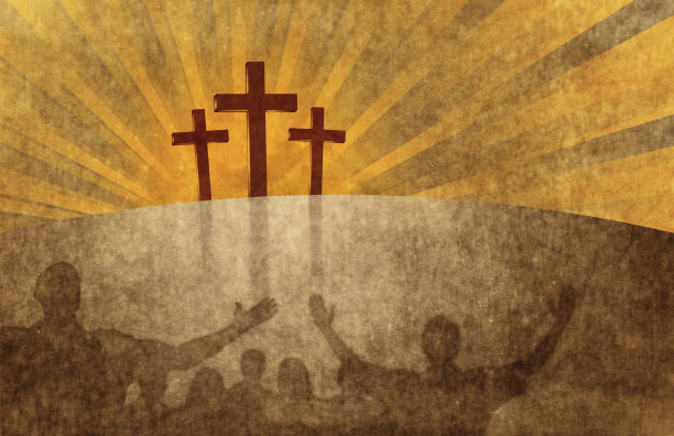 在十字架上敬拜图片下载